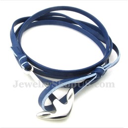 Men's Titanium Leather Bracelet