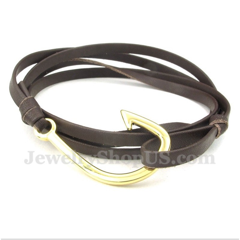 Men's Titanium Leather Bracelet