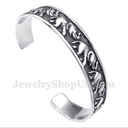 Men's Titanium Elephant Bracelet