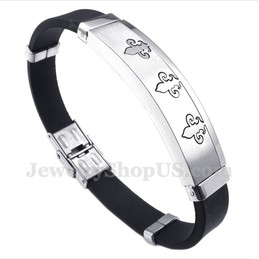 Men's Titanium Rubber Bracelet