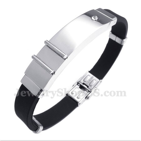 Men's Titanium Rubber Bracelet