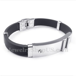 Men's Titanium Rubber Bracelet