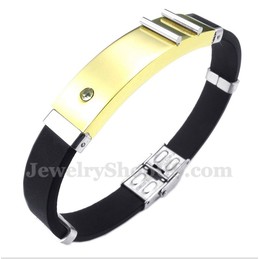 Men's Titanium Rubber Bracelet