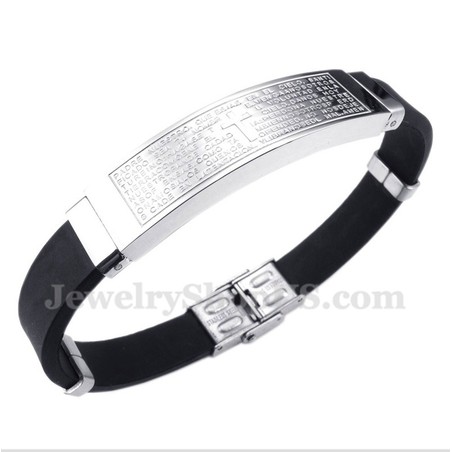 Men's Titanium Rubber Bracelet