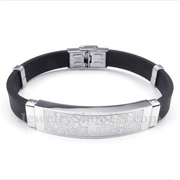 Men's Titanium Rubber Bracelet