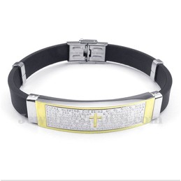Men's Titanium Rubber Bracelet