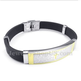 Men's Titanium Rubber Bracelet