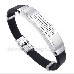 Men's Titanium Rubber Bracelet
