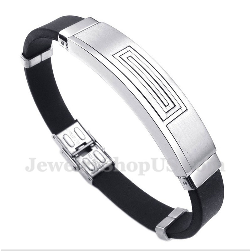 Men's Titanium Rubber Bracelet