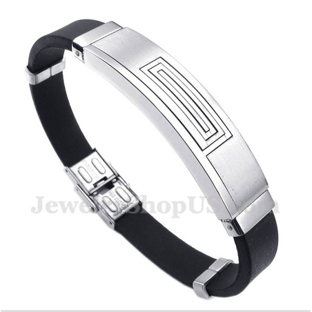Men's Titanium Rubber Bracelet