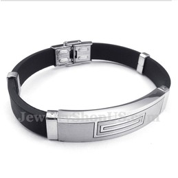 Men's Titanium Rubber Bracelet