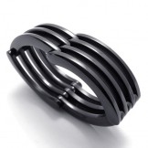Black Puzzle Titanium Ring 20396