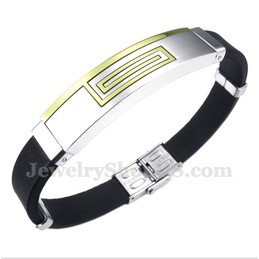 Men's Titanium Rubber Bracelet