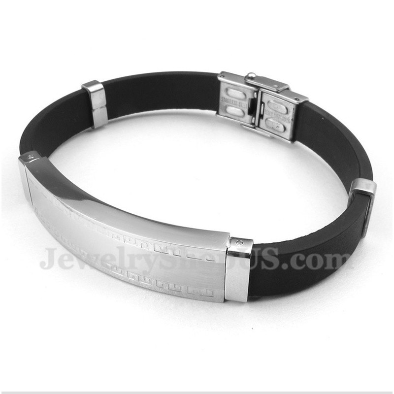 Men's Titanium Rubber Bracelet