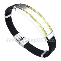 Men's Titanium Rubber Bracelet