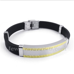 Men's Titanium Rubber Bracelet