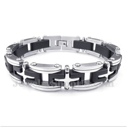 Men's Titanium Cross Bracelet