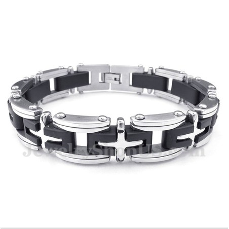 Men's Titanium Cross Bracelet