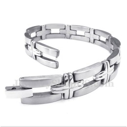 Men's Titanium Cross Bracelet