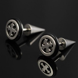 Titanium cross earrings
