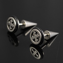 Titanium cross earrings