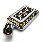 Gold Dog Tag Titanium Pendant 20470
