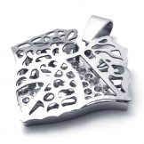 Hollow Leaf Titanium Pendant 20290