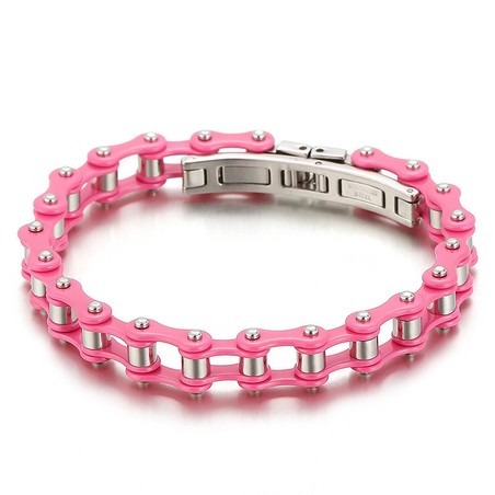  Fashion Cool Multicolor Men's Cycling Titanium Bracelet