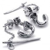 Sword Titanium Earrings 20347