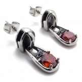 Red Diamond Titanium Earrings 20338