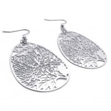Hollow Chrysanthemum Titanium Earrings 20235