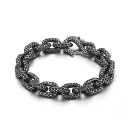   Fashion polka dot titanium bracelet for men