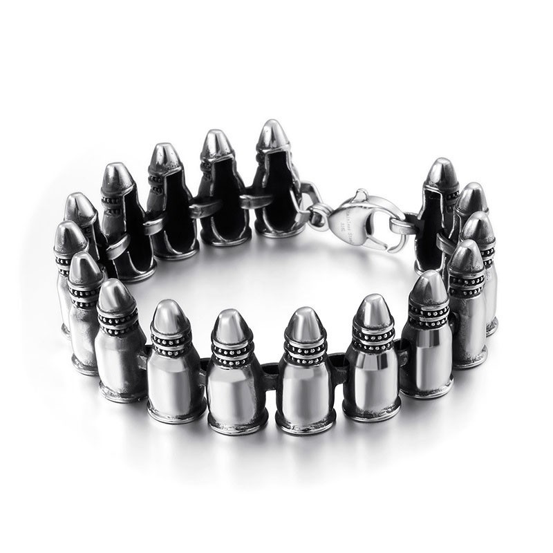  chic Gothic Rock Accessories Men's Bullet Bracelets