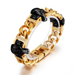 Skull bracelet bracelet bracelet HIPHOP street dance male titanium jewelry