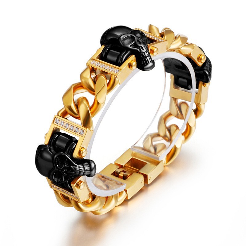 Skull bracelet bracelet bracelet HIPHOP street dance male titanium jewelry