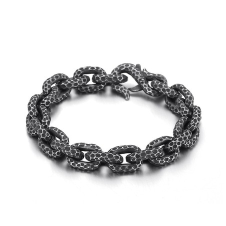   Fashion polka dot titanium bracelet for men