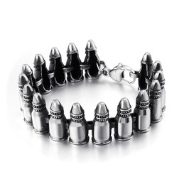 chic Gothic Rock Accessories Men's Bullet Bracelets
