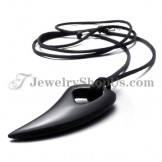 Black Wolf Tooth Titanium Pendant