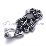 Elegant Titanium Pendant with Black Zircon