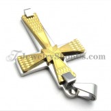 Elegant Gold Titanium Cross Pendant