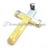 Elegant Gold Titanium Pendant with Rhinestone