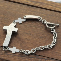 Mens Titanium Cross Bracelets