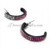 Elegant Alloy Earrings with Rhinestones