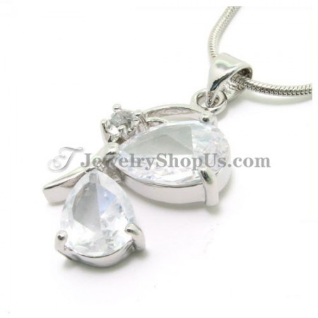 Fashion Alloy Pendant with Zircons
