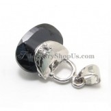 Elegant Alloy Pendant with Black Zircon