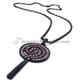 Fashion Alloy Lollipop Shape Pendant with Rhinestones