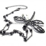 Fashion Black Alloy Pendant with Rhinestones