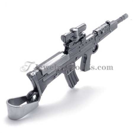 Fine Alloy Rifle Shotgun Shape Pendant