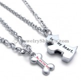 Elegant Alloy Dog and Bone Lovers Pendants