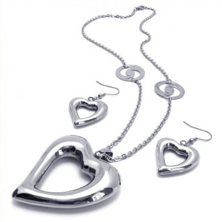 Elegant Shape Color Brilliancy Stable Quality Titanium Jewelry Set Including Necklace, Pendant, Earring 